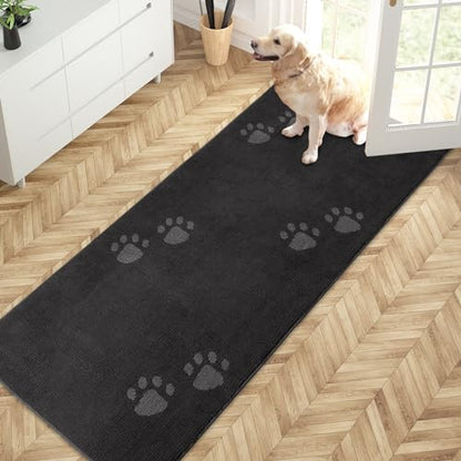 PURRUGS Hallway Runner Rug, 32" x 70", Charcoal - color: Charcoal, size: 32" X 70"