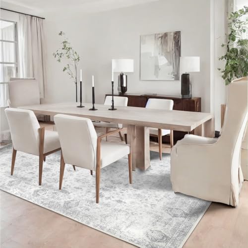 Washable 10×12 Area Rugs for Living Room Grey - color: Grey, size: 10' x 12'
