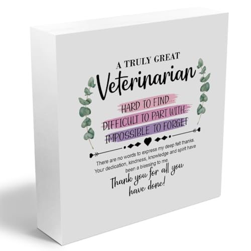 Veterinarian Gifts Wooden Box Sign Wall Decor Wooden Plaque Sign - color: Veterinarian Gifts