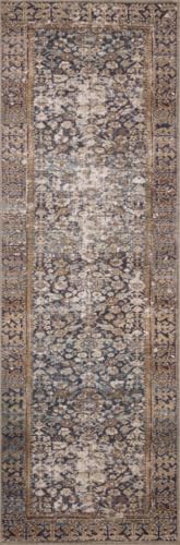Loloi Amber Lewis Georgie Denim/Spice 2'-0" x 5'-0" Accent Rug - color: Denim / Spice, size: 2' x 5' (Rectangular)