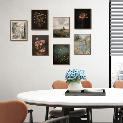 Green Wildflower Canvas Wall Art 8x10 inch - color: Wildflower-green, size: 8"x10" Natural