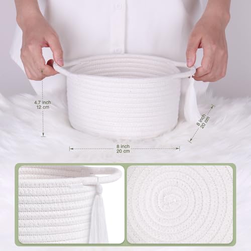 3-Pack Small Gift Basket Empty to Fill with Gifts Bag & Ribbon, White - color: White, size: 3 Pack