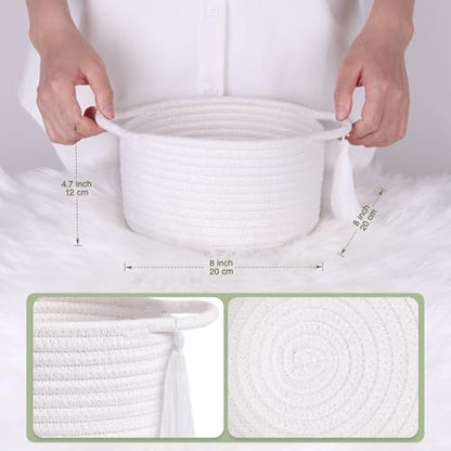 3-Pack Small Gift Basket Empty to Fill with Gifts Bag & Ribbon, White - color: White, size: 3 Pack
