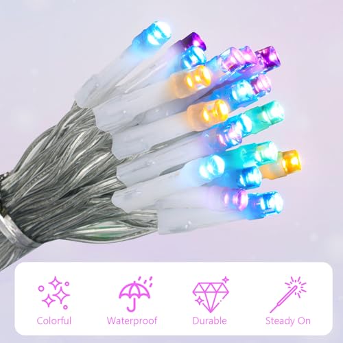 ANJAYLIA Easter Fairy String Lights Battery Operated, 10ft 20 LED, Pastel - color: Pastel 1 Pack 20 LED