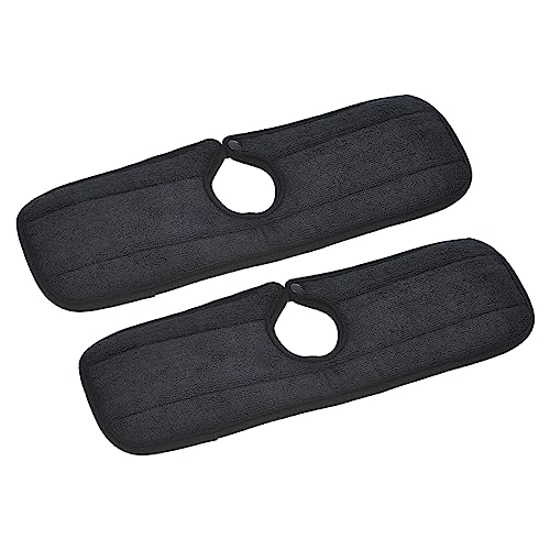 uxcell Kitchen Sink Splash Guard, 2pcs Microfiber Faucet Absorbent Mat, Machine Washable Drip Catcher and Dish Drying Mats for Kitchen, Bathroom, Bar, Black - size: 14.96" x 5.1"