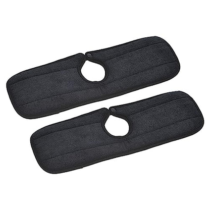 uxcell Kitchen Sink Splash Guard, 2pcs Microfiber Faucet Absorbent Mat, Machine Washable Drip Catcher and Dish Drying Mats for Kitchen, Bathroom, Bar, Black - size: 14.96" x 5.1"