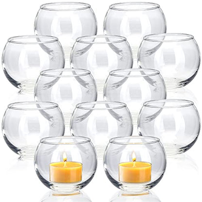 Volens Clear Votive Candle Holders Set of 12, Round Glass Votives 2''×2'' - color: Clear, size: 12 PACK