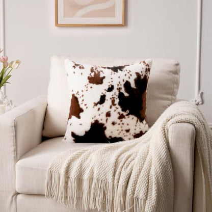 GALMAXS7 Cowhide Throw Pillow Covers Set of 2, 18x18 - color: Cow, size: 18" x 18" (Pack of 2)