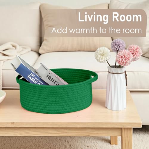 JMvicyroam Small Woven Basket, Empty Gift Basket, Green/1 Pack - color: Green, size: 1 Pack