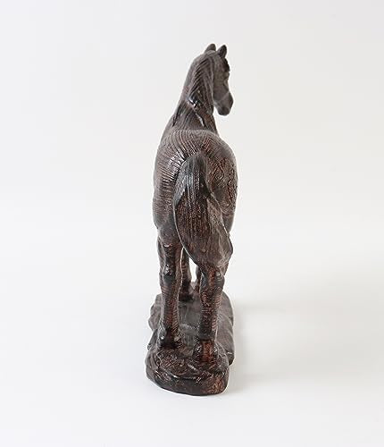 Hymmah Hourse Statue Home Decor Rustic Home Decorations for Living Room, Boho Sculpture Resin Animal Collectible Figurines for Indoor Decor - style: brown hourse