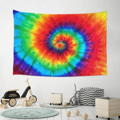 mutakin Tie Dye Tapestry Wall Hanging Aesthetic For Bedroom Living Room Dorm - color: Tie Dye