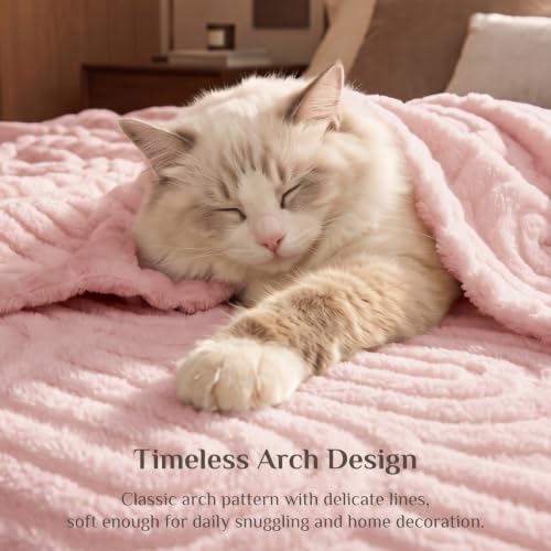 BEDELITE Cute Pink Boho Fleece Throw Blanket for Couch, 50x60 Inches - color: Pink Boho, size: Throw(50"x60")