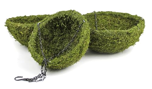 SuperMoss (29201) MossWeave Hanging Basket - Round, Fresh Green, Medium (14.5 Diameter)" - size: Medium (14.5" Diameter)