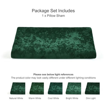 PHF Truly Velvet Body Pillowcase 20" x 54", Emerald Green, No Insert - color: Emerald Green, size: 54" x 20" (Pack of 1)