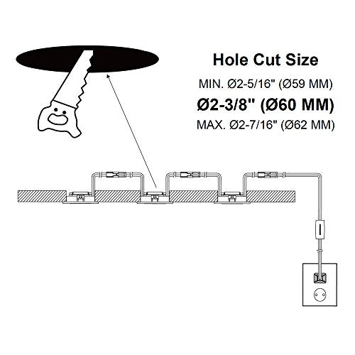 GETINLIGHT 2.75-Inch LED Puck Lights, 3-Pack, 2700K, White - color: White, size: 3-puck light kit