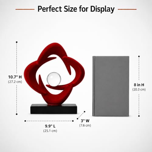 AWNR Modern Sculptures Living Room Shelf Decor Home Décor Accents - color: Red-a