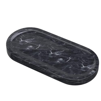 Polishing Bathroom Tray with Anti Slip Foot Pad,9.8x4.7x0.7in,Grey - color: Gray