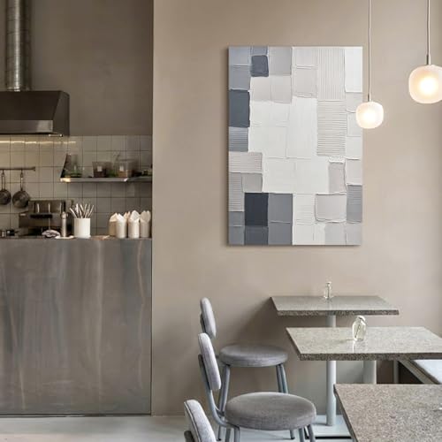 Abstract Mosaic Canvas Wall Art, 24x36" Modern Vertical Textured Wall Decor - color: Vertical, size: 24"L x 36"W