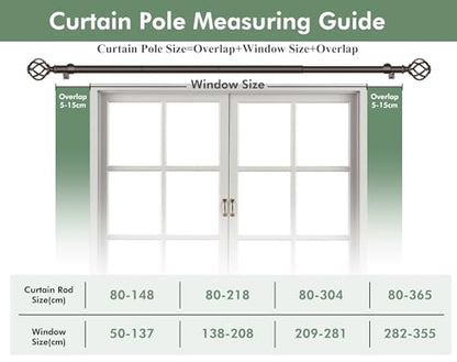 USFOOK Bronze Curtain Rod 32 to 58, Window Treatment Rods with Brackets - color: Bronze, size: 32-58"