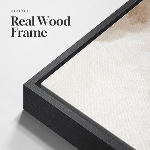 Extra Large Framed Brown Beige Abstract Wall Art for Living Room, 40x60 In - color: Brown B, size: 60"L x 40"W