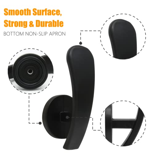 Curtain Tieback Hooks, Black, 4 Pack - color: Black, size: 4 Pcs