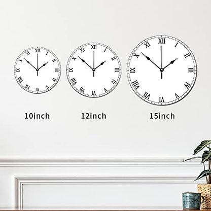 Deer Buck Large Wooden Wall Clocks Battery Operated 12 Inch Autumn Hunting Clock Rustic Wall Art Farmhouse Home Decor for Bedroom Living Room Kitchen School Office