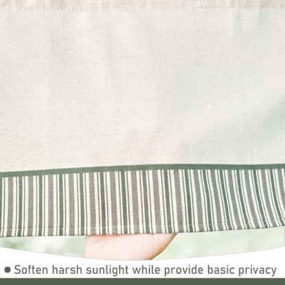 Striped Linen Valances for Windows 54x15 Inch for Rustic Farmhouse Decor