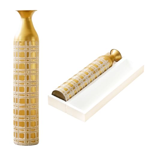 Floor Metal vase, Industrial Style, Modern Style Decoration, Home Metal vase, Gorgeous Home Decoration, Large Glazed vase (H:25.2)
