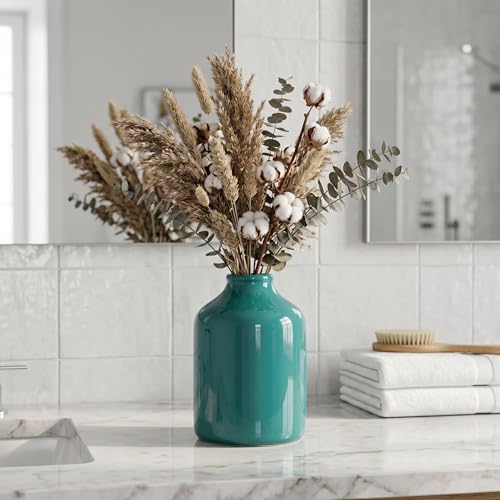 Sunddo Green Ceramic Vase, 7 Inch - color: Dark Green, size: 7 inch
