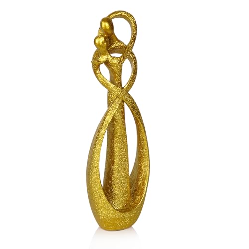 Trycooling Kissing Lovers Statue Abstract Sculpture, Gold, Small - color: Gold, size: Small