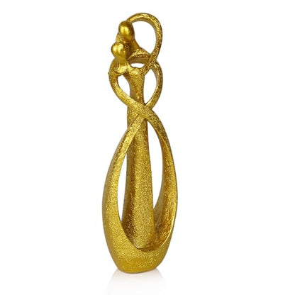 Trycooling Kissing Lovers Statue Abstract Sculpture, Gold, Small - color: Gold, size: Small