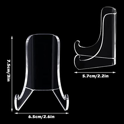Chunful Acrylic Plate Stand Display Easel Holder,3 × 2.6 × 2.2 Inch - size: 3 x 2.6 x 2.2 Inch