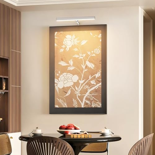 12" LED Picture Light Plug in, 4W Nickel Art Light - color: Nickel, size: 12 inch