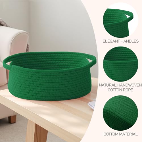 JMvicyroam Small Woven Basket, Empty Gift Basket, Green/1 Pack - color: Green, size: 1 Pack