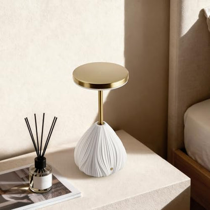 RONDURE Ceramic Cordless Rechargeable Touch Dimmable Table Lamp