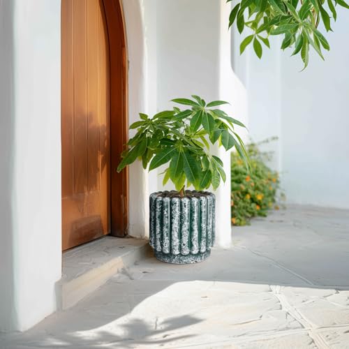 Ceramicfor Ceramic Plant Pot, 9.6 Inch, Green - color: Green, size: 9.6 Inch