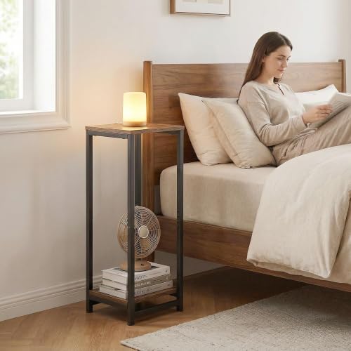 2-Tier Tall Plant Stand Indoor, Small Square Side Table for Home - size: 2-Tier