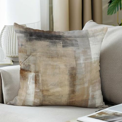 Throw Pillow Covers for Couch, 18x18 Inch, Set of 2, Beige - color: Beige, size: 18" x 18" (Pack of 2)