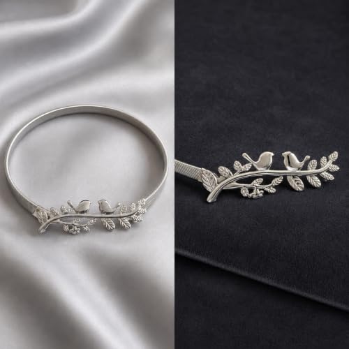 6Pack Curtain Tiebacks Aluminum Alloy Spring Design Curtain Holdback Leaf Carving Design Curtain Ties for Drapes Curtain Ties Backs Curtain Modern Style Curtain Holdback Decor(Silver Bird) - color: Silver Bird