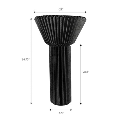 JONATHAN Y Archer Floor Lamp Modern Minimalist Mango Wood Base 37", Black - color: Black
