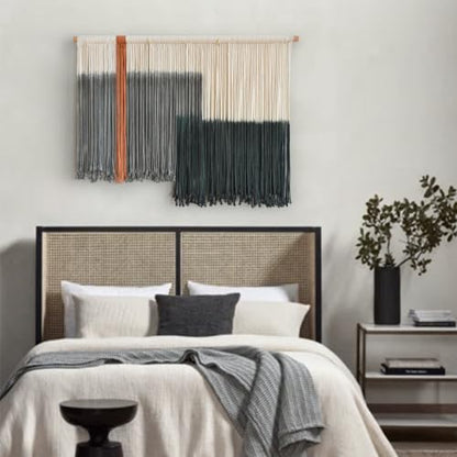 Macrame Wall Hanging Green Boho Fiber Art for Bedroom Room 27"W x 19"L - color: Green, size: 27"W*19"L