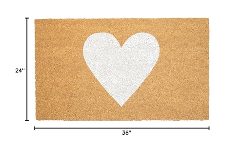 Calloway Mills Madison Heart Doormat (White, 24" x 36") - color: White, size: 2' x 3' (Rectangular)