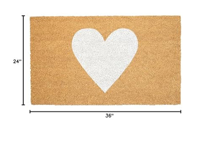 Calloway Mills Madison Heart Doormat (White, 24" x 36") - color: White, size: 2' x 3' (Rectangular)