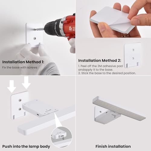 Picture Lights for Wall Battery Operated, White 2 Pack 3CCT Dimmable Light - color: White-3CCT