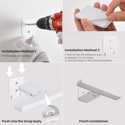 Picture Lights for Wall Battery Operated, White 2 Pack 3CCT Dimmable Light - color: White-3CCT