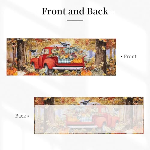 Autumn Pumpkin Curtain Valance 54x18 Inches Window Treatment Rod Pocket Valance for Kitchen Bathroom Bedroom - color: Autumn Pumpkin