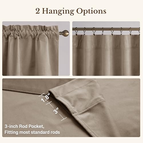 StangH Camel Beige Scalloped Valance Curtains 52x18 Inch, 1 Panel - color: Camel Beige, size: 52"W x 18"L (Pack of 1)