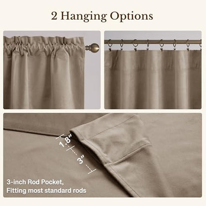StangH Camel Beige Scalloped Valance Curtains 52x18 Inch, 1 Panel - color: Camel Beige, size: 52"W x 18"L (Pack of 1)