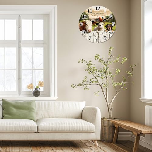 Large Farmhouse Wall Clocks Battery Operated 16 Inch - color: Colorful, size: 16 Inch