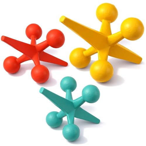 AceOrbit 3 Pcs Mid Century Modern Decor Cast Iron Jack Figurine Set - style: Cast Iron Jack
